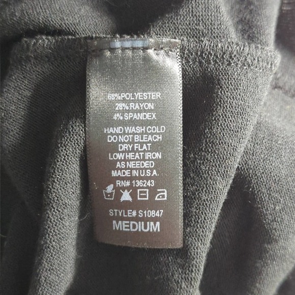 Quiet Storm Womens Runaway Lightning Shirt Top Black M NWT - Picture 6 of 8